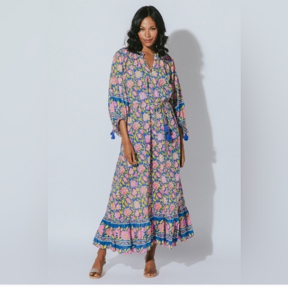 Cleobella Dresses & Skirts - NWT Cleobella Hilo Kaftan Dress /Tahiti Block Print / Size Medium